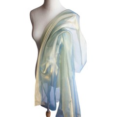 Laser Magic Gradient Color Mesh Fabric Wedding Dress Cosplay Texture Yarn