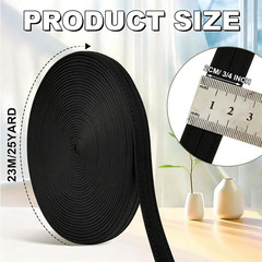 25 Yard Black Vinyl Upholstery Trim Marine Auto Furniture Seat Edge Trim