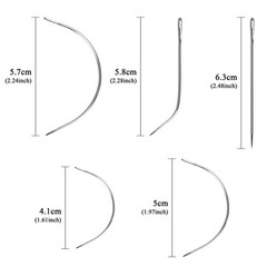 Lusecarl Needle and Thread for Hair Extensions 3 10 Needle+3 Thread, Black