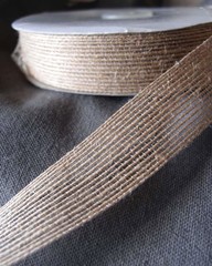 Burlap Ribbon 1″ wide 25 yards With Sewn Edge