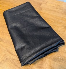 Black Satin Faced Woven Apparel Home Dec Fabric Remnant – 2.6 Yards x 58″ Wide