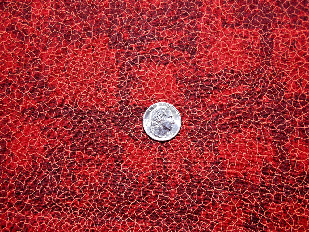 MODA PRINTS with #605 RED & BLACK CRACKLE ” BTY