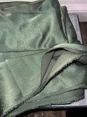 Olive green polyester crepe satin fabric 5 yards sewing craft supplies