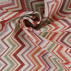 Fabric Upholstery Goblin Fancy Zig Zag Canvas Hem Red Cut Sofa Bed