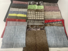 Fabric Samples Square Jab, Chivasso, Carlucci Lot of 90 PC Multi Color Design