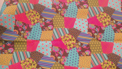 Fabric Benartex “Celebration 3” Crazy Patchwork Design Aqua, Moss Green $4.25