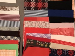 Set Of 130 Bowtie Pattern Quilting Pieces Multi Colors 7.5” Squares