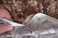 By 1/2 Yd, Tan & Brown Packed Floral Quilt Cotton, RJR/Flourish/Beaves, B252