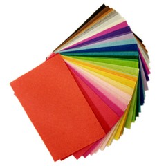 40 Pcs Wool Felt Fabric Bundle Craft Projects Colorful Child