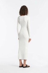 White Nylon Spandex 1×1 Rib Knit Fabric by the Yard 7/22