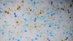 Powder Blue Calico Small Floral Cotton Blend Shirt Wt Fabric BTHY x 45″ W pc