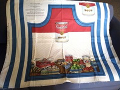 Lot 2 cut and sew fabric panels ~ CAMPBELL’S SOUP APRON butcher style, adult