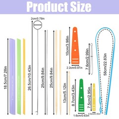 13pcs Quick Turn Fabric Set, Multifunctional Fabric Tube Turner Tool for Sewi…