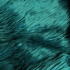 Eden DARK TEAL GREEN Shaggy Long Pile Soft Faux Fur Fabric by the Yard
