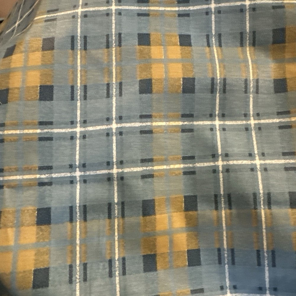 12 YDS 42” W GEOMETRIC POLISHED COTTON BLUE FABRIC