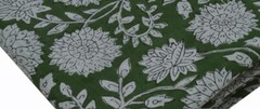 5 Yard Hand Block Floral Print Fabric Natural Handmade Cotton Indian Sanganeri