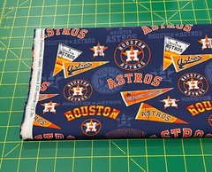 Fabric Remnant 15″ Houston Astros Pennants Baseball Team 100% Cotton Fabric