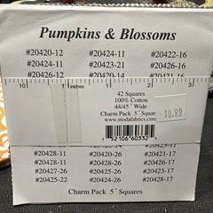 Lot of Halloween Theme 5×5 Quilt Squares 4x Fat qtr