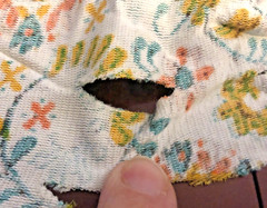 VTG `70s Colorful Floral Paisley Polyester Nylon NO Stretch 34″ X 69″ FUNKY