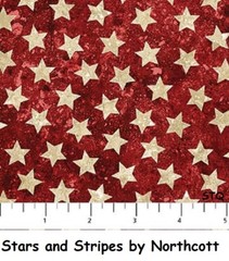 Stars & Stripes 10th Patriotic Stars cotton quilt fabric Northcott 20159-30
