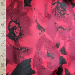 Roses Glossy Italian Jacquard in Black, Burgundy, and Red! Gorgeous and Rich!!