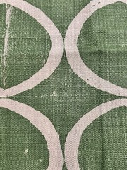 Lee Jofa Fabric Sample 13.25” Circles Forest Linen Green Blithfield Crafts