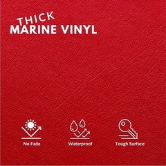 Versatile 36″x54″ Red Marine Vinyl Fabric for Boats and DIY Projects – 1 Yard