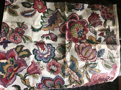 Stanley King Studio Fabric Remnant 56×22” Floral Teflon Vat Dye Screen Print