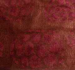 DONGHIA TORTOISE SHELL CANYON PINK GOLD VELVET FABRIC REMNANT 26″LONG x 52″W