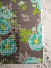 Riley Blake Cotton Fabric Cottage Garden The Quilted Fish Gray Aqua Bold Floral