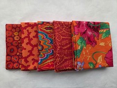 5 Fat Quarters – Orange Kaffe Fassett FQ 18 x 22 Cotton Quilting Fabric Ver 2