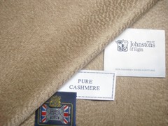 JOHNSTONS OF ELGIN 100% CASHMERE “Tan/Dun” COATING, JACKETING FABRIC = 2.55 m