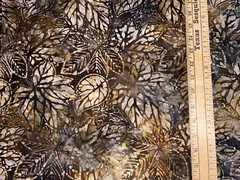 By 1/2 Yd Artisan Batiks Cornucopia Brown Tan Leaves Cotton Quilt Store Fabric