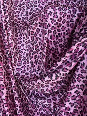 5 Yards x 60” Width VALENTINE SPECIAL! Pink Velvet Animal Leopard Print Fabric
