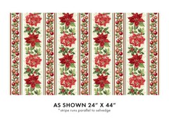 BENARTEX FABRICS #13461M-90 A B0TANICAL CHRISTMAS BORDER PRINT BTY