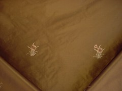 12Y Kravet Lee Jofa 25897 Embroidered Floral Bud Silk Drapery Upholstery Fabric