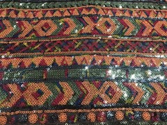 Multicolor 2way stretch sequin Lace fabric 50” Width Sold By The Yard
