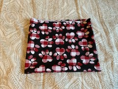 Cotton Fabric Multicolor Heart Print on Black 17”x42” Quilting Sewing