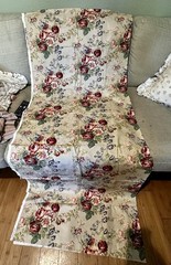 Moda Fabric South Hampton Pink Maroon ROSES Brocade DECORATOR 2yrds x 52in