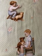 Precious Memories Kids Bessie Pease Cotton Fabric Quilting Treasures 1/2 Yard