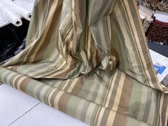Striped TAFFETA Silk . 100% silk. 54 Inch Wide Sold By the yard.