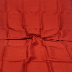 Vintage Red 100% Pure Silk Handloom Sari Remnant 5YD Craft Fabric Silk Scrap