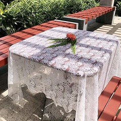 White Skull Lace Fabric, 60 * 36 inches Solid Fabric Lace, 1 Yard Floral Wedding