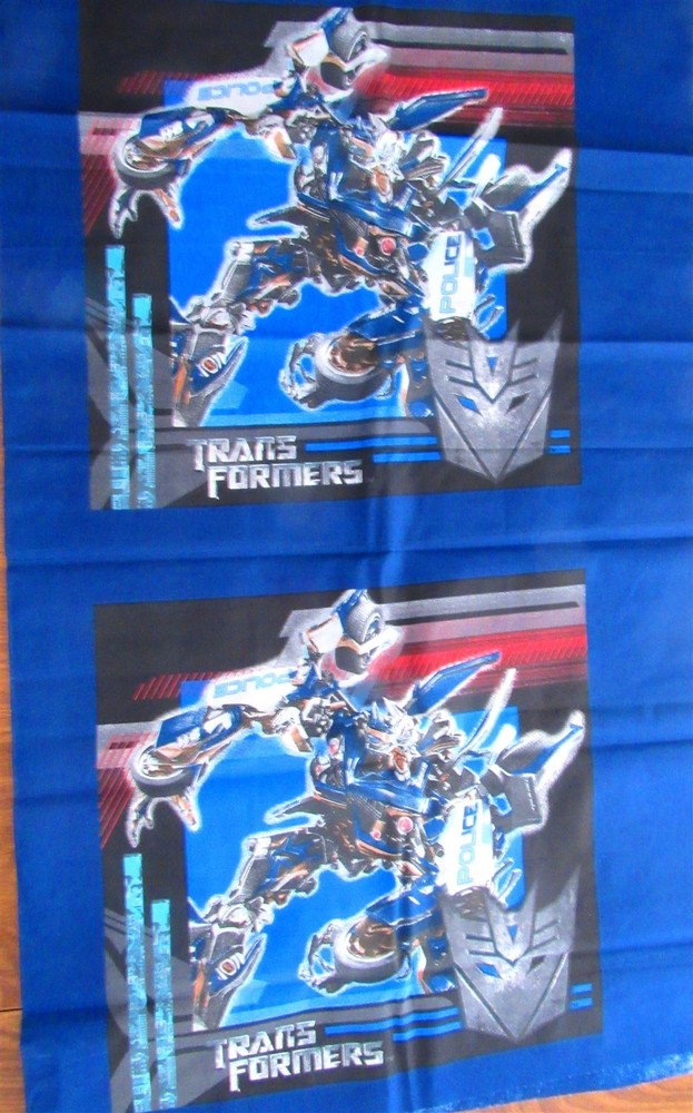 1 panel 18″ Square TRANSFORMERS Quilt/Pillow Blocks, Makes 4 Blocks