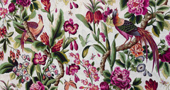 CHARLES BURGER CURTAIN FABRIC DESIGN Phesans 5.2 METRES PEONY 100% LINEN