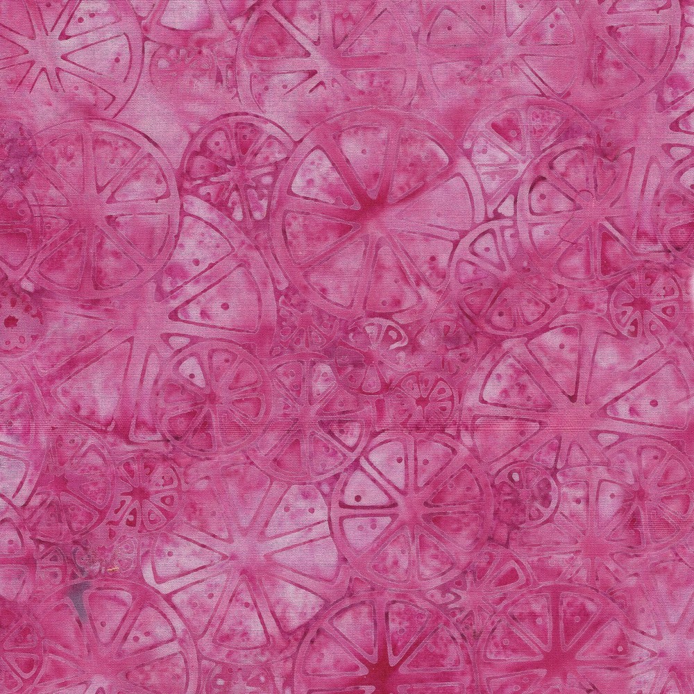 CHEERS! CITRUS SLICE Batik in Pink Raspberry ~ by Island Batik ~ Lemon Lime