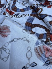 Deadstock 100% Linen Fabric By The Yard Width 60” White