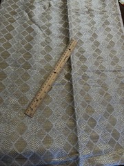Vintage MCM Gold Silver Metallic Lamé Fabric 2.5 YDS 43″W Modern Texture LtWt