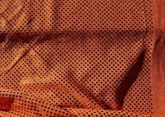 4MM ORANGE SEQUINS CONFETTI DOT ORANGE NYLON METALLIC FABRIC 1 YARD