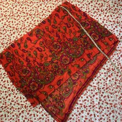 Vintage 70s Paisley Speciality Fabric Piece 114×28”